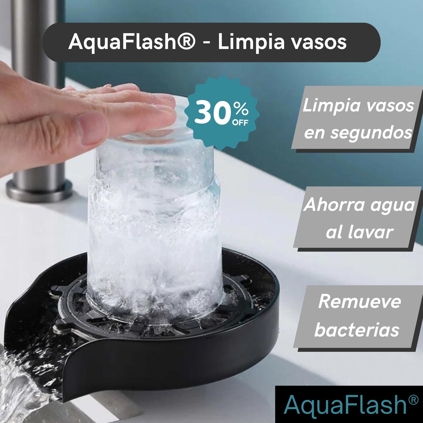 Aquaflash® - Limpia vasos